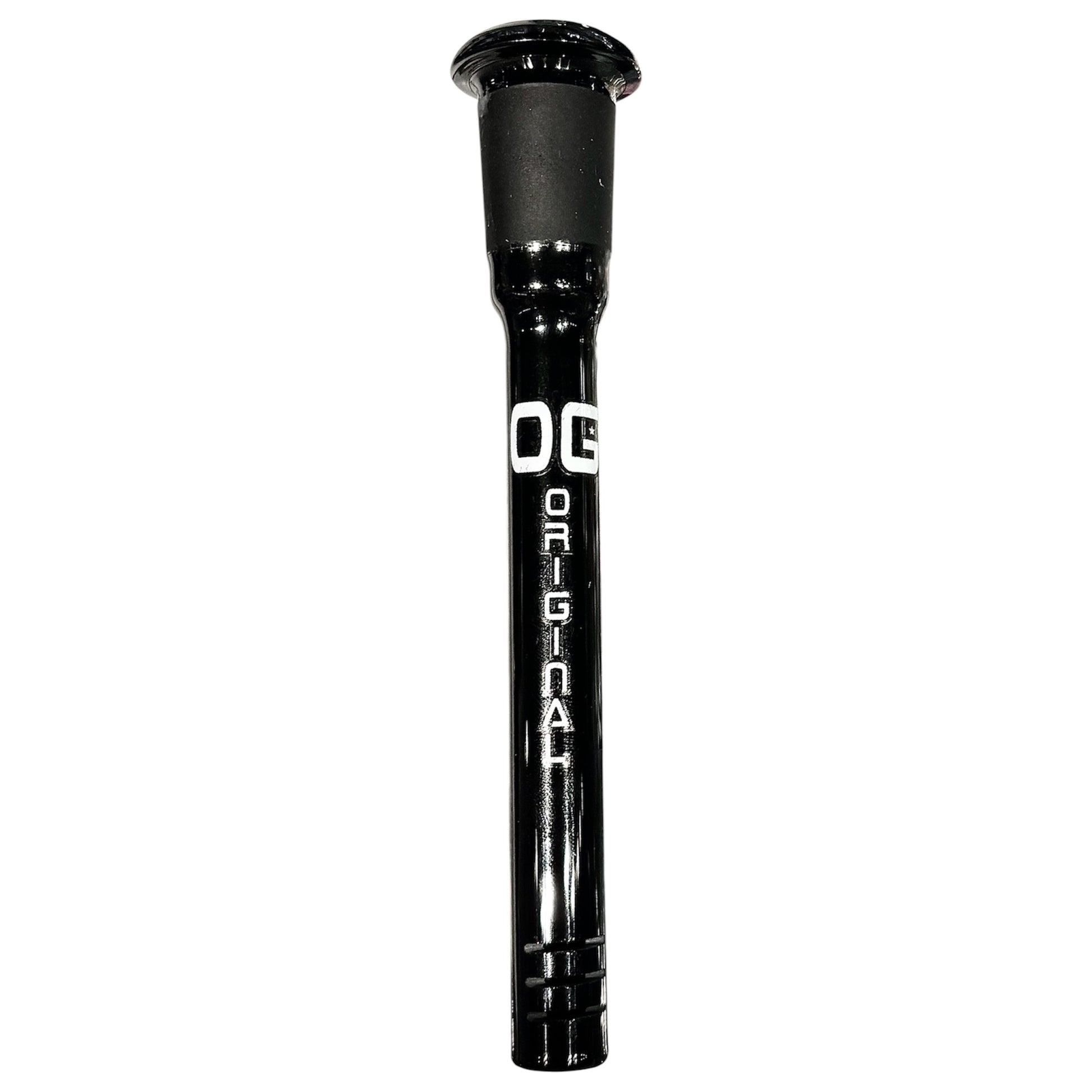Black bong downstem with 'OG Original' branding on a white background - The Wee Smoke Shop