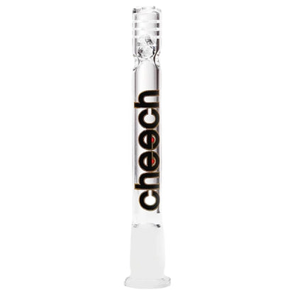 Cheech 14mm glass bong downstem with clear diamond-shaped glass beads and clear glass body. - The Wee Smoke Shop