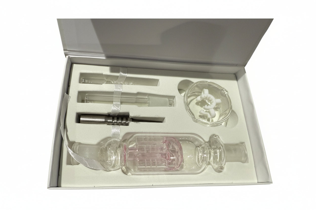 Pink - Nectar Collector with Tree Perc - The Wee Smoke Shop