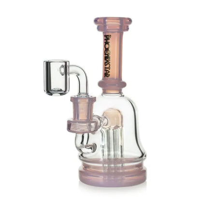 Pink Phoenix 7" Dab Rig With Tree Perc The Wee Smoke Shop