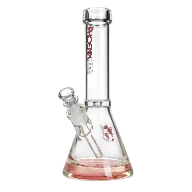 Pink Phoenix Glass 12" Thick Base Bong (9mm) The Wee SMoke Shop