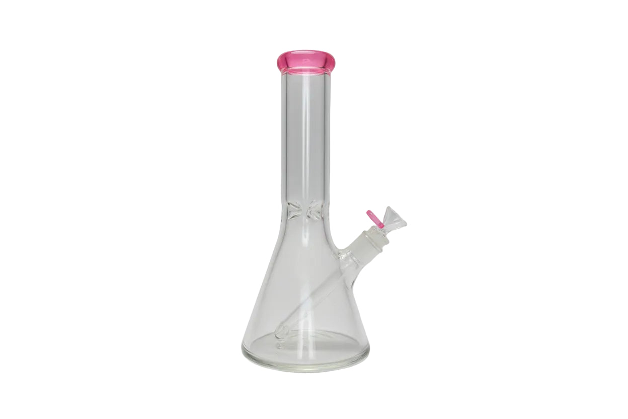 Wheel 12" 5mm Beaker Bong - Pink - The Wee Smoke Shop
