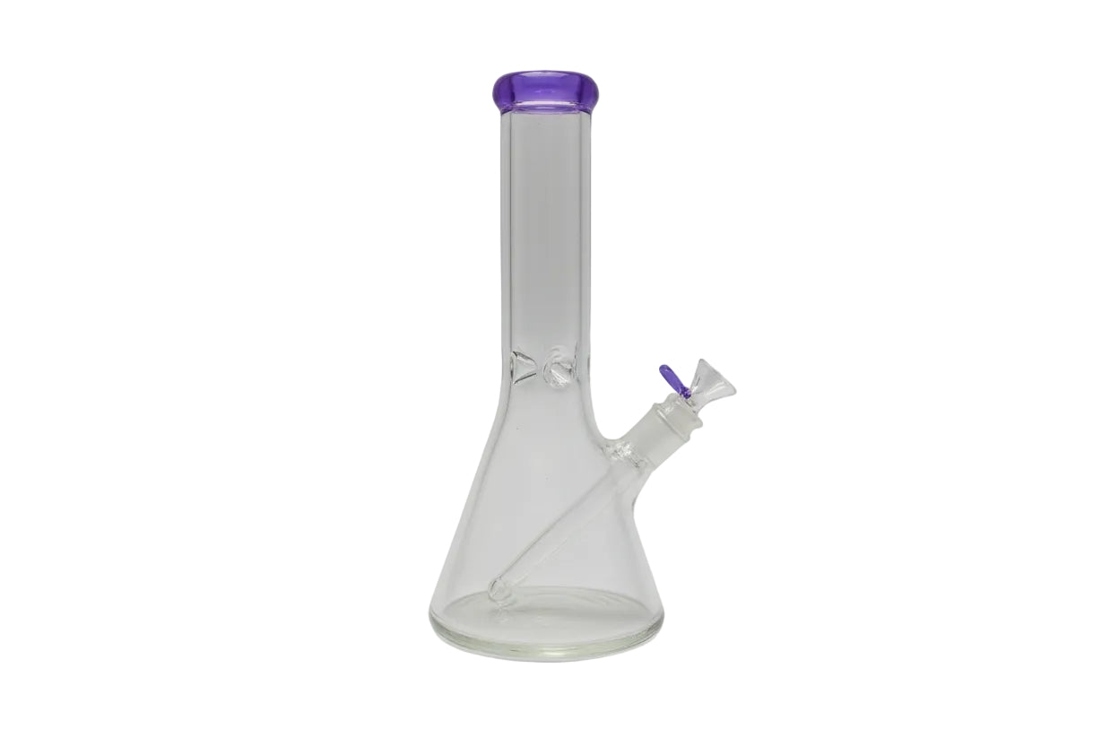 Wheel 12" 5mm Beaker Bong - Purple - The Wee Smoke Shop