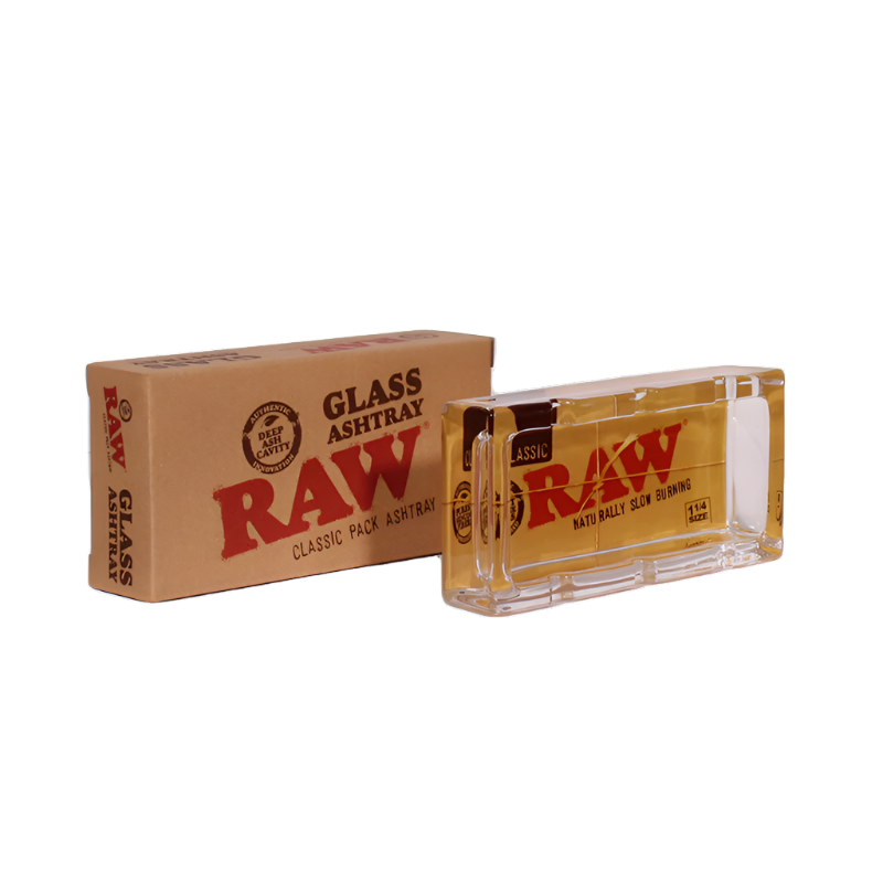 RAW Pack Glass Ashtray - The Wee Smoke Shop