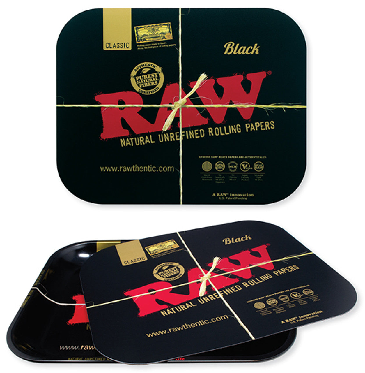 RAW Black Large Tray Cover- The Wee Smoke Shop