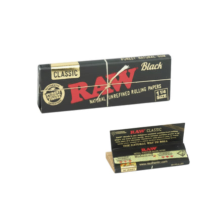 RAW Black (1 1/4) - The Wee Smoke Shop