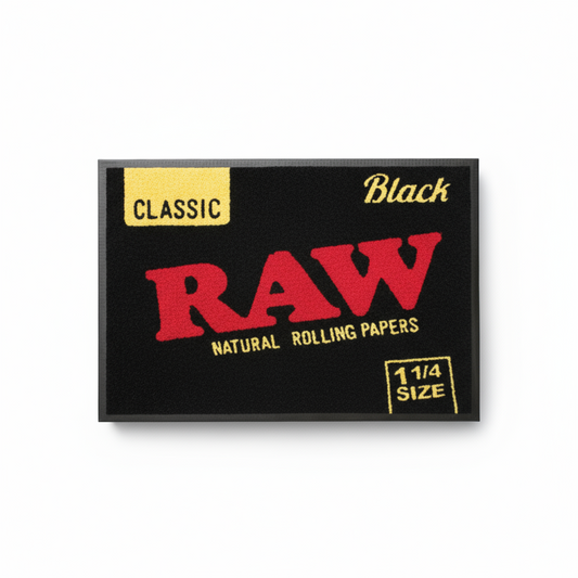 RAW Black Door Mat - The Wee Smoke Shop