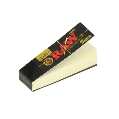 RAW Black Perforated Tips - The Wee Smoke Shop