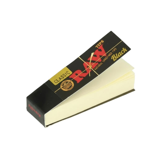 RAW Black Perforated Tips - The Wee Smoke Shop