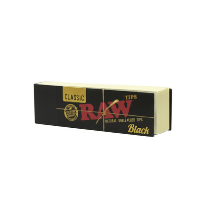 RAW Black Perforated Tips - The Wee Smoke Shop