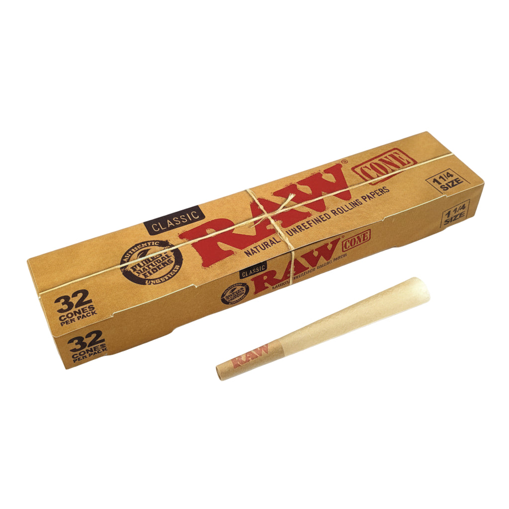 RAW Classic 1 1/4 Cones - 32 pack - The Wee Smoke Shop
