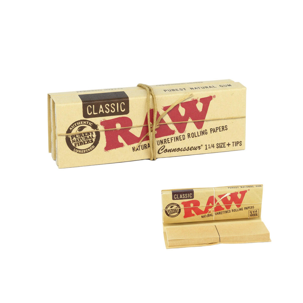 RAW Connoisseur Papers & Tips 1 1/4 - The Wee Smoke Shop