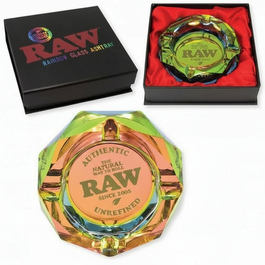 RAW Glass Ashtray - The Wee Smoke Shop