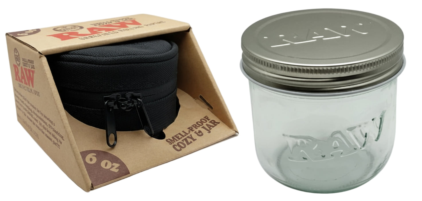 RAW Lockable Smell Proof Cozy & Jar - 6 Oz - The Wee Smoke Shop