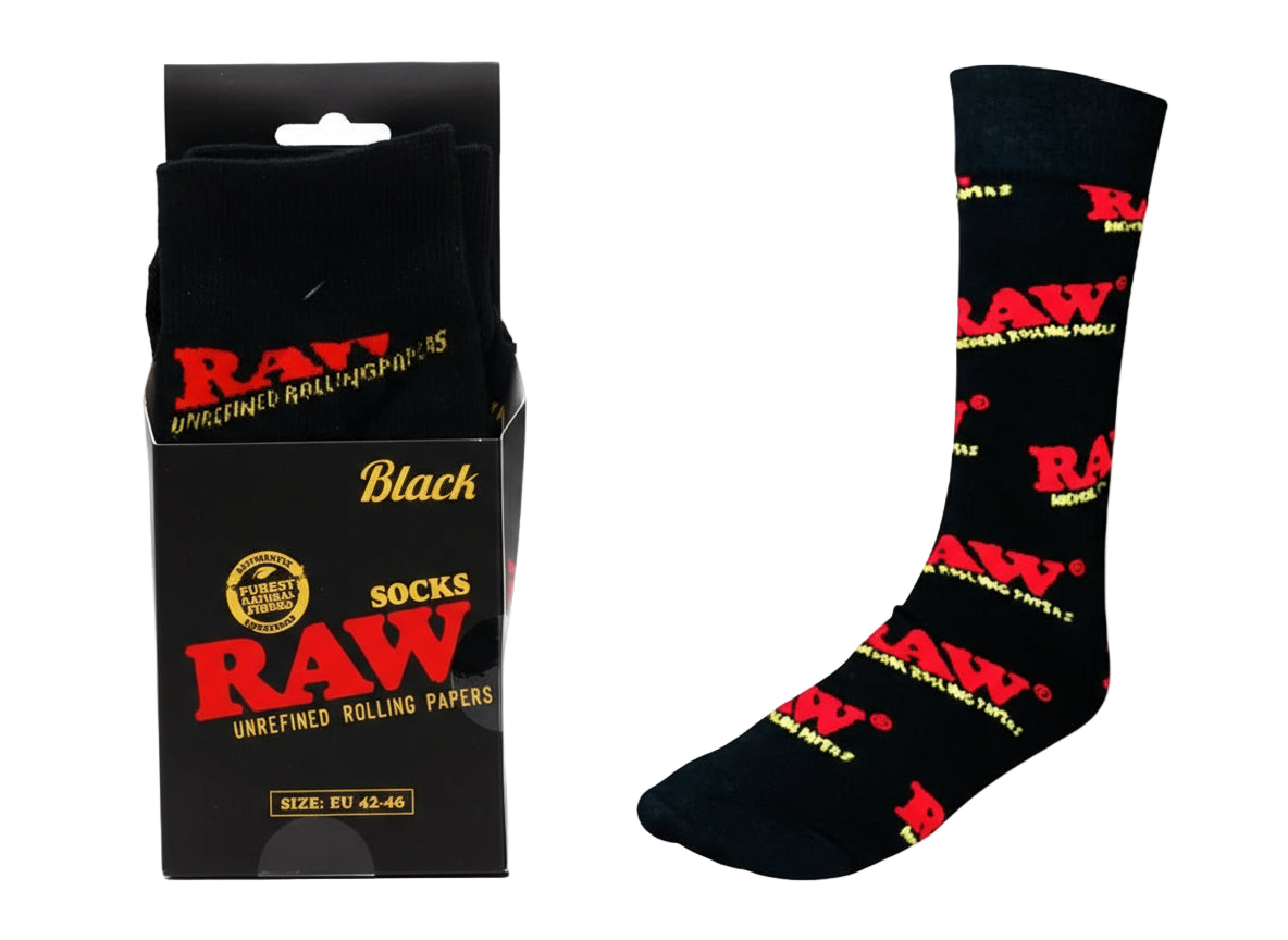 Raw Black Socks (EU 42-46) - The Wee Smoke Shop