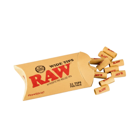 Raw Wide Pre-Rolled Tips - 21 pack -The Wee Smoke Shop