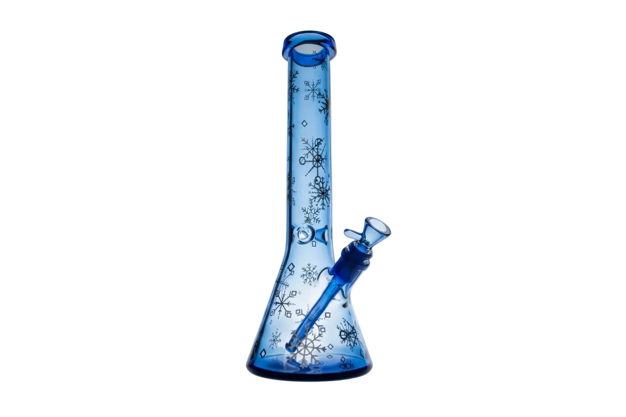 Red Eye Glass® 15" Sapphire Blue Winter Wonderland Beaker - Blue - The Wee Smoke Shop