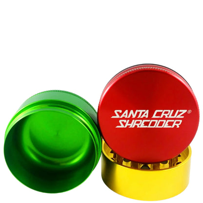 Santa Cruz Shredder 1 5/8" 3-Piece Metal Grinder - Rasta - The Wee Smoke Shop