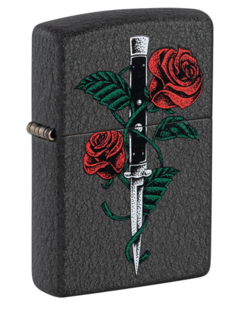 Zippo Rose Dagger Tattoo Design - Zippo - The Wee Smoke Shop