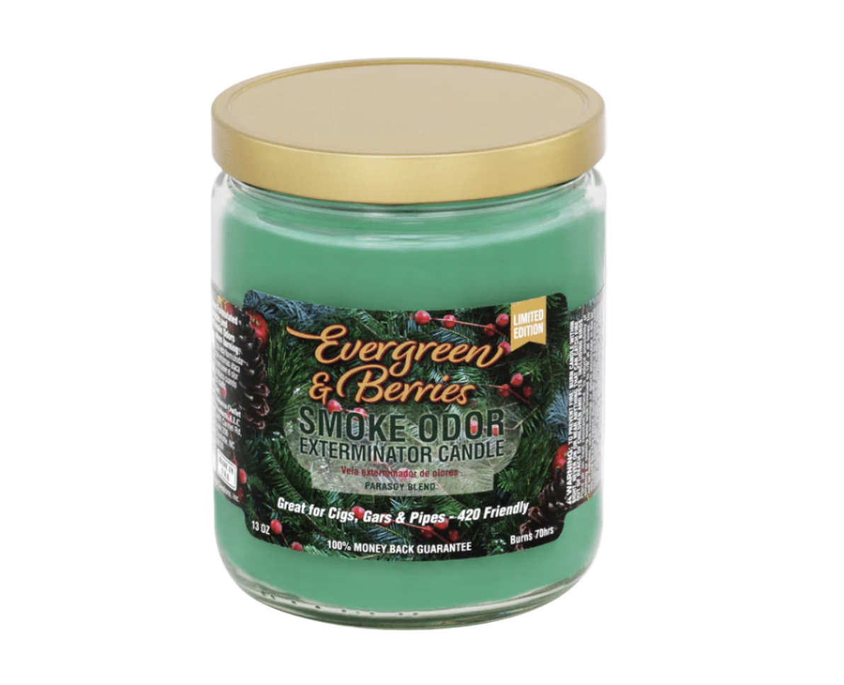 Evergreen & Berries Smoke Odor Exterminator Candle - Wee Smoke Shop