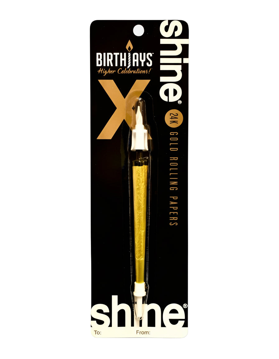 Shine - Birthday - 24k gold - cone -candle -The wee smoke shop