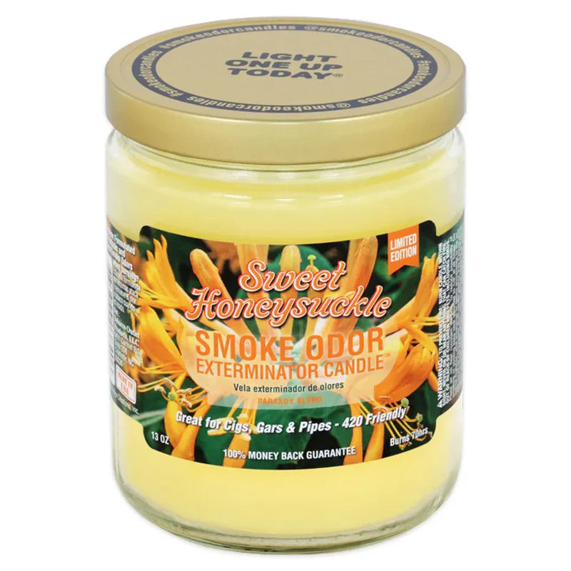 Smoke Odor Exterminator Candle - Sweet Honeysuckle - candle - the wee smoke shop