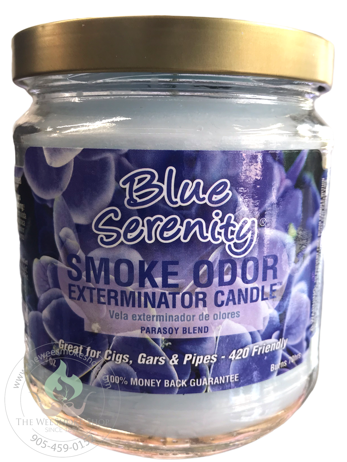 Blue Serenity Smoke Odor Exterminator Candle - Wee Smoke Shop
