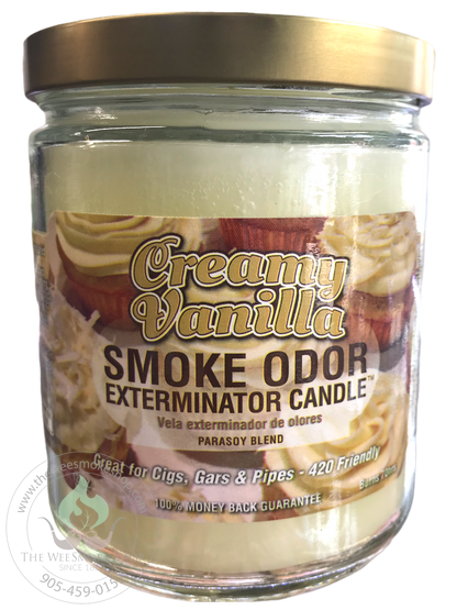 Creamy Vanilla Smoke Odor Exterminator Candle - Wee Smoke Shop