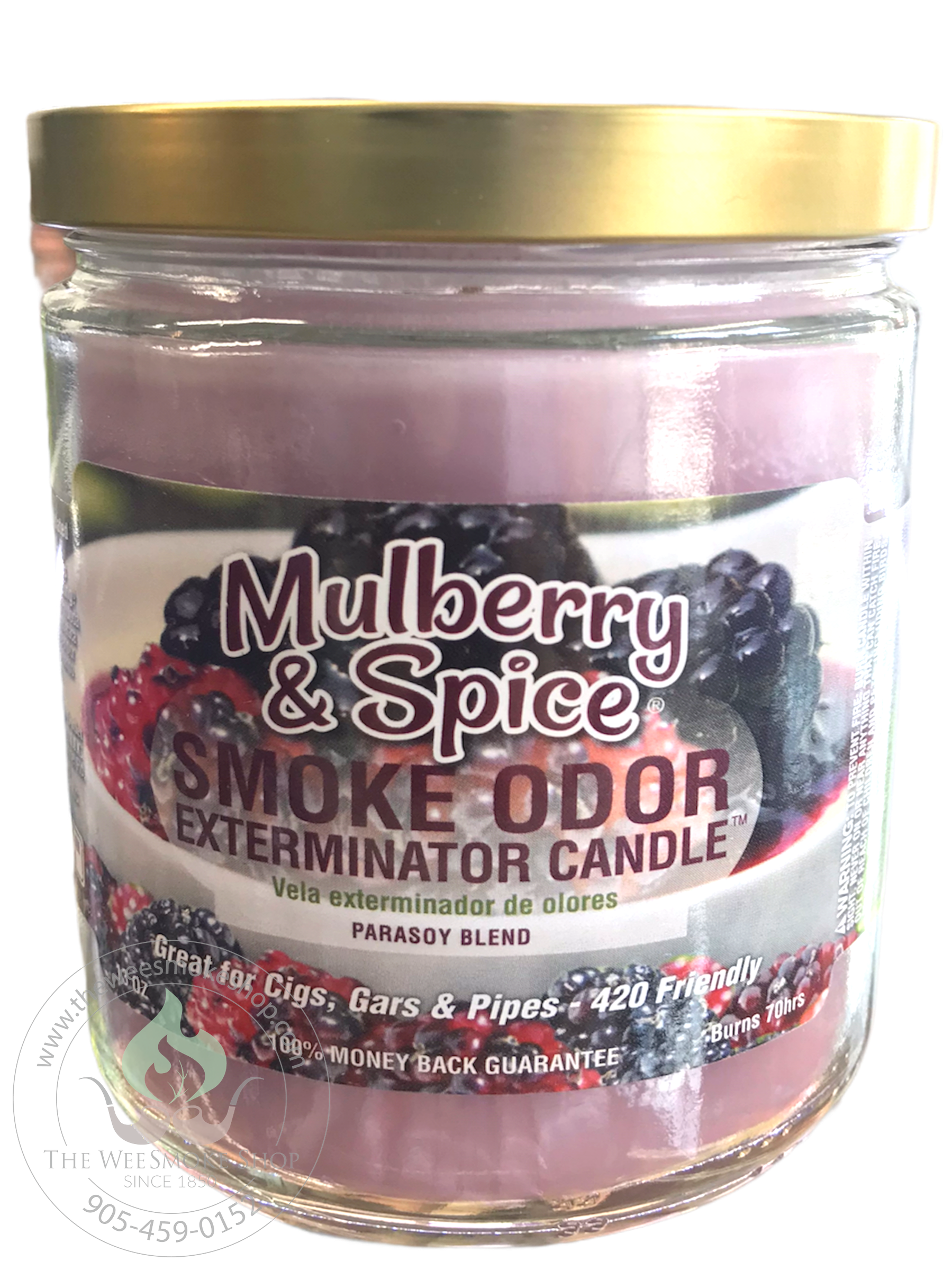 Mulberry & Spice Smoke Odor Exterminator Candle - Wee Smoke Shop
