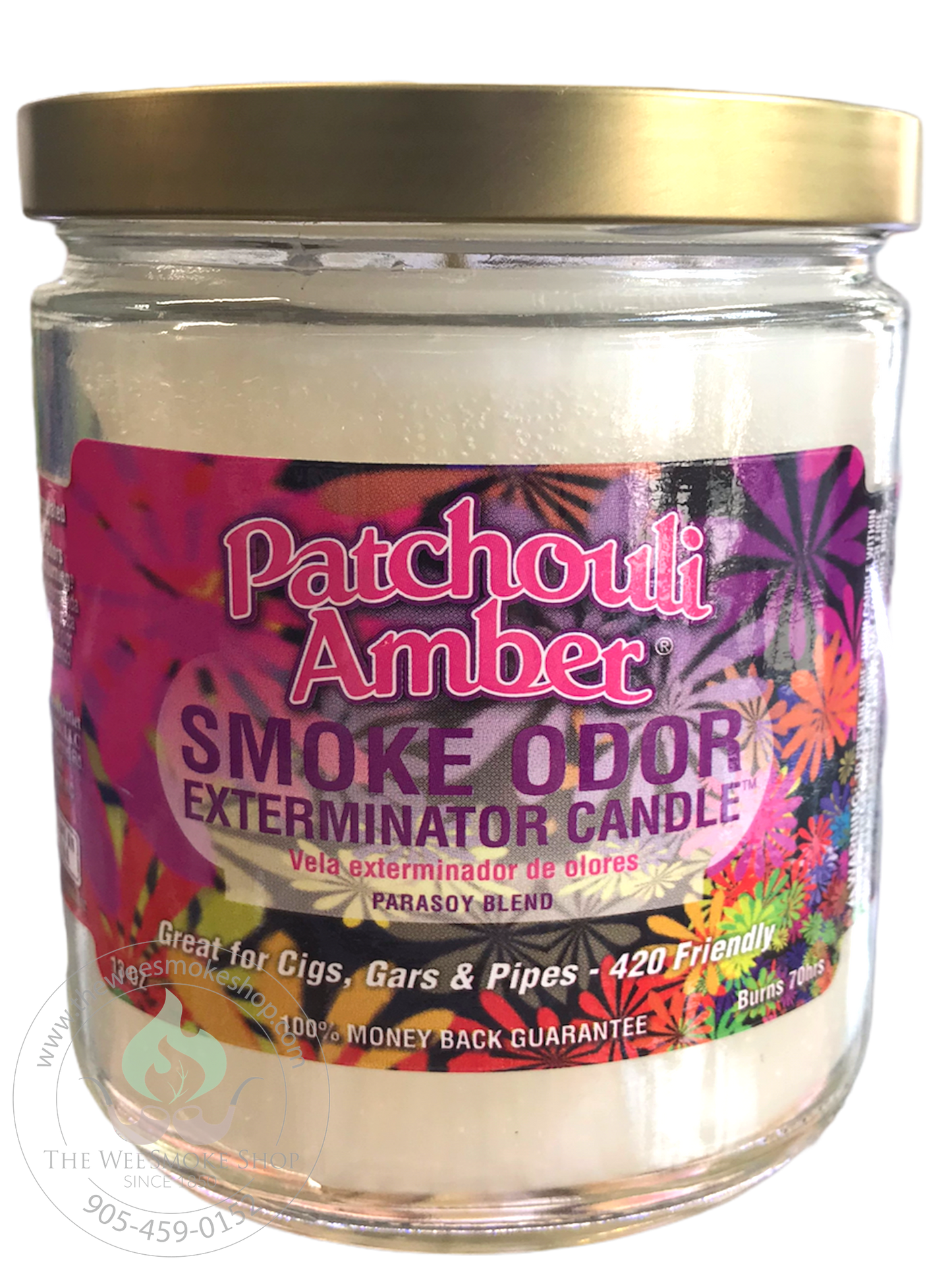 Patchouli Amber Smoke Odor Exterminator Candle - Wee Smoke Shop