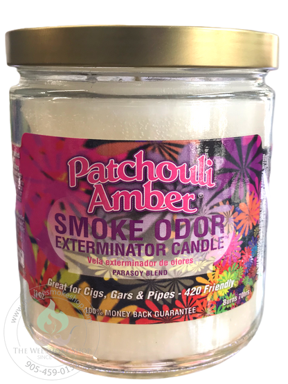 Patchouli Amber Smoke Odor Exterminator Candle - Wee Smoke Shop