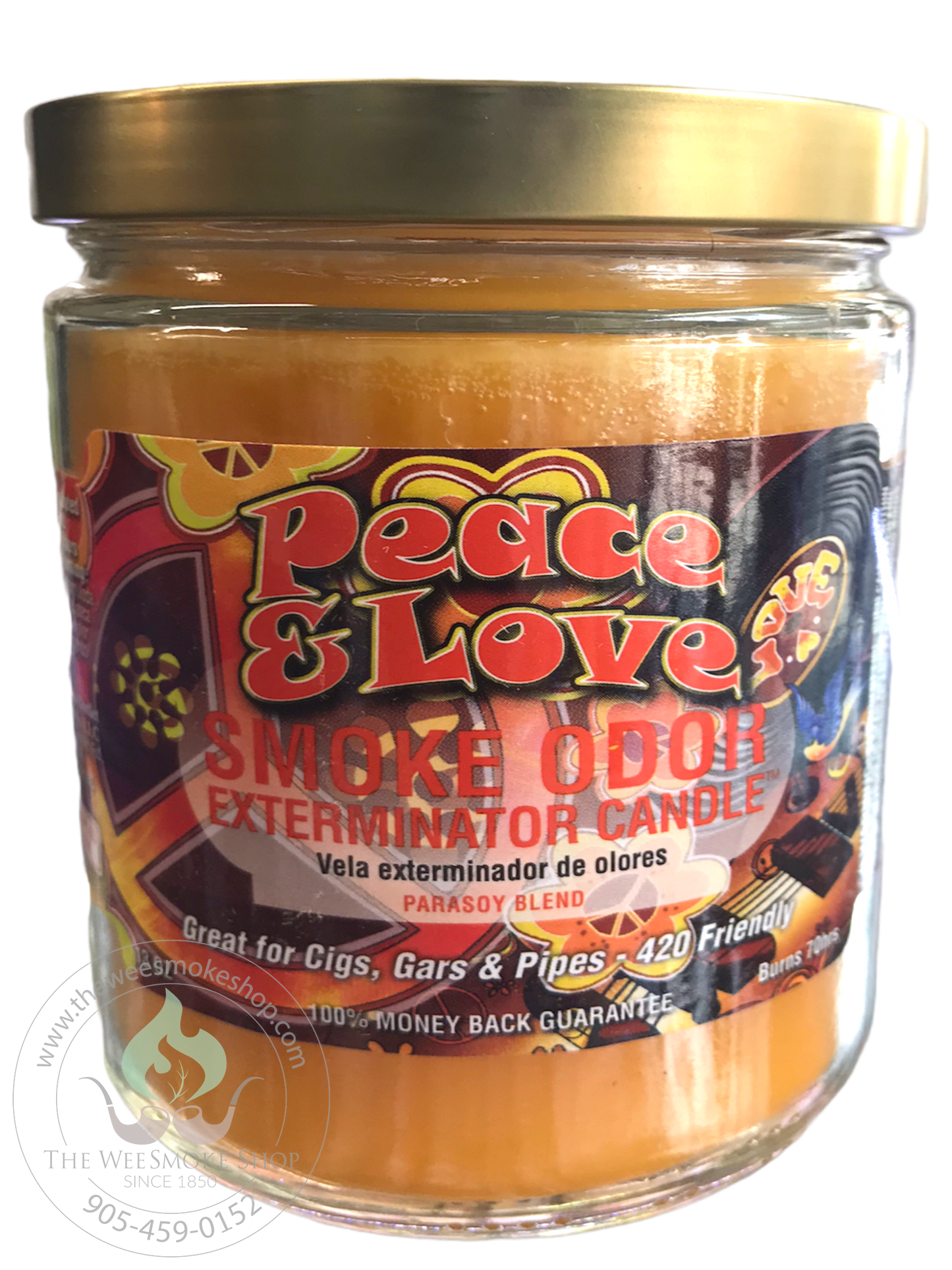Peace & Love Smoke Odor Exterminator Candle - Wee Smoke Shop