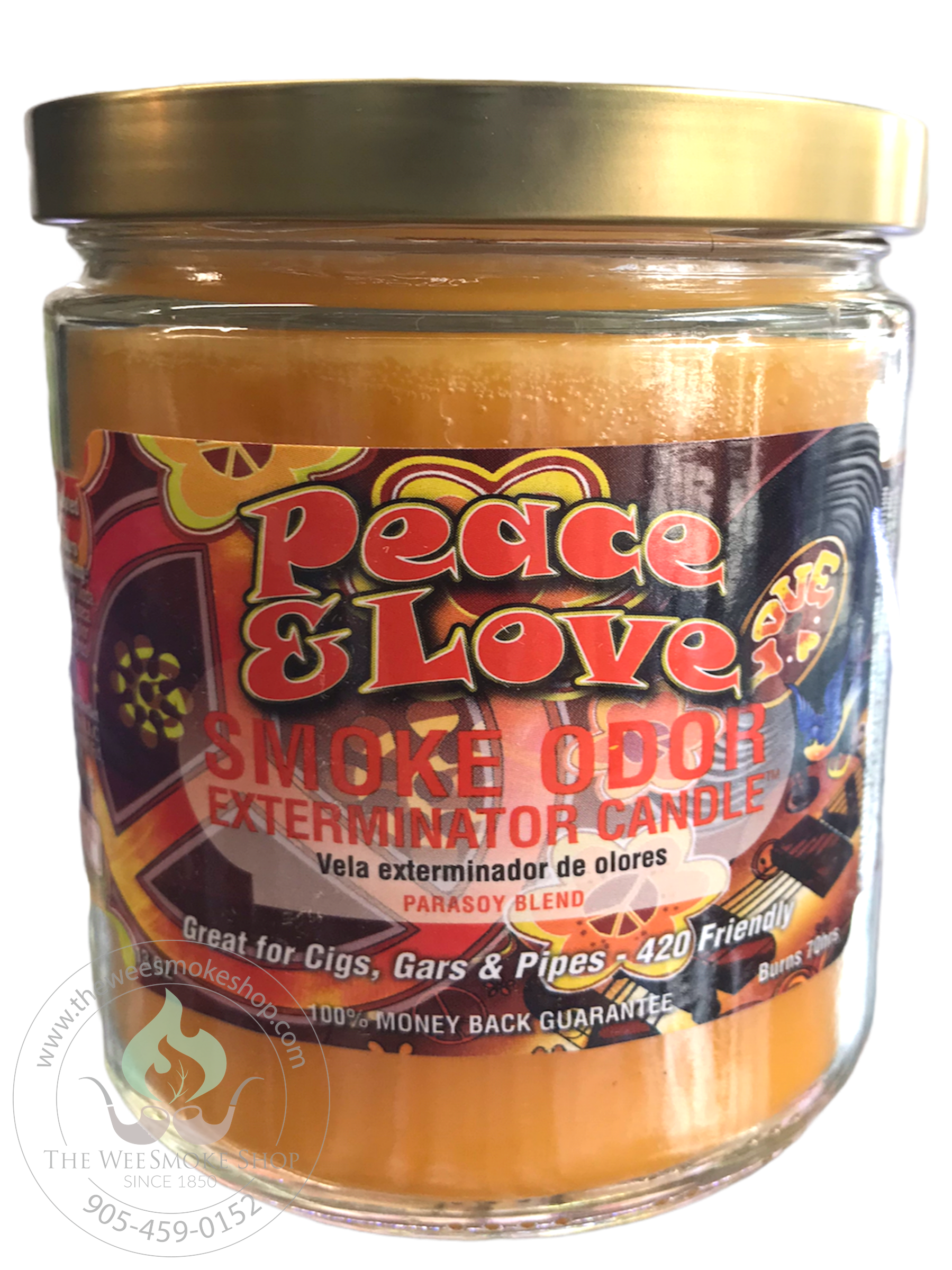 Peace & Love Smoke Odor Exterminator Candle - Wee Smoke Shop