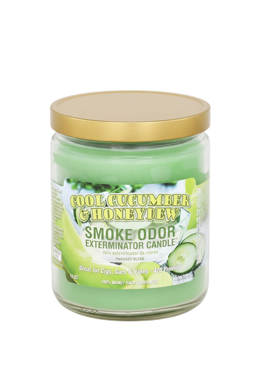 Cool Cucumber & Honeydew Smoke Odor Exterminator Candle - The Wee Smoke Shop