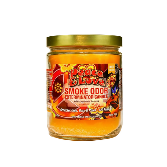 Peace & Love Smoke Odor Exterminator Candle - The Wee Smoke Shop