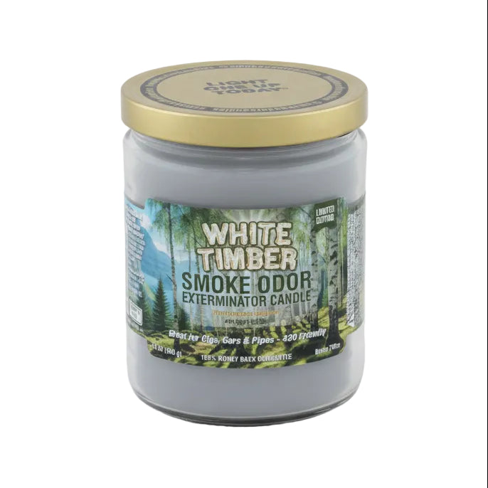 Smoke Odor Exterminator Candle - White Timber