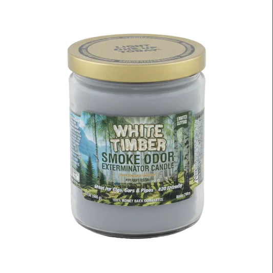 Smoke Odor Exterminator Candle - White Timber