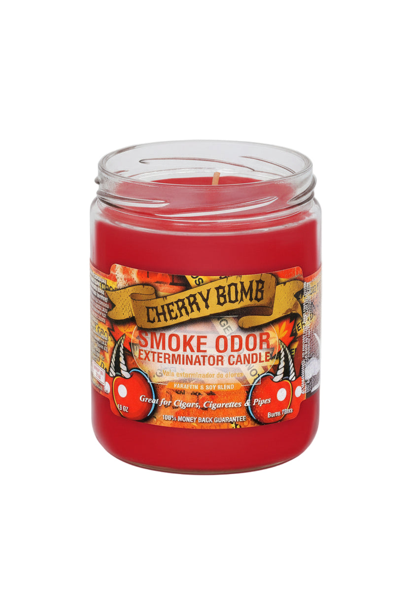 Smoke Odor Exterminator Candle - Cherry Bomb - The Wee Smoke Shop