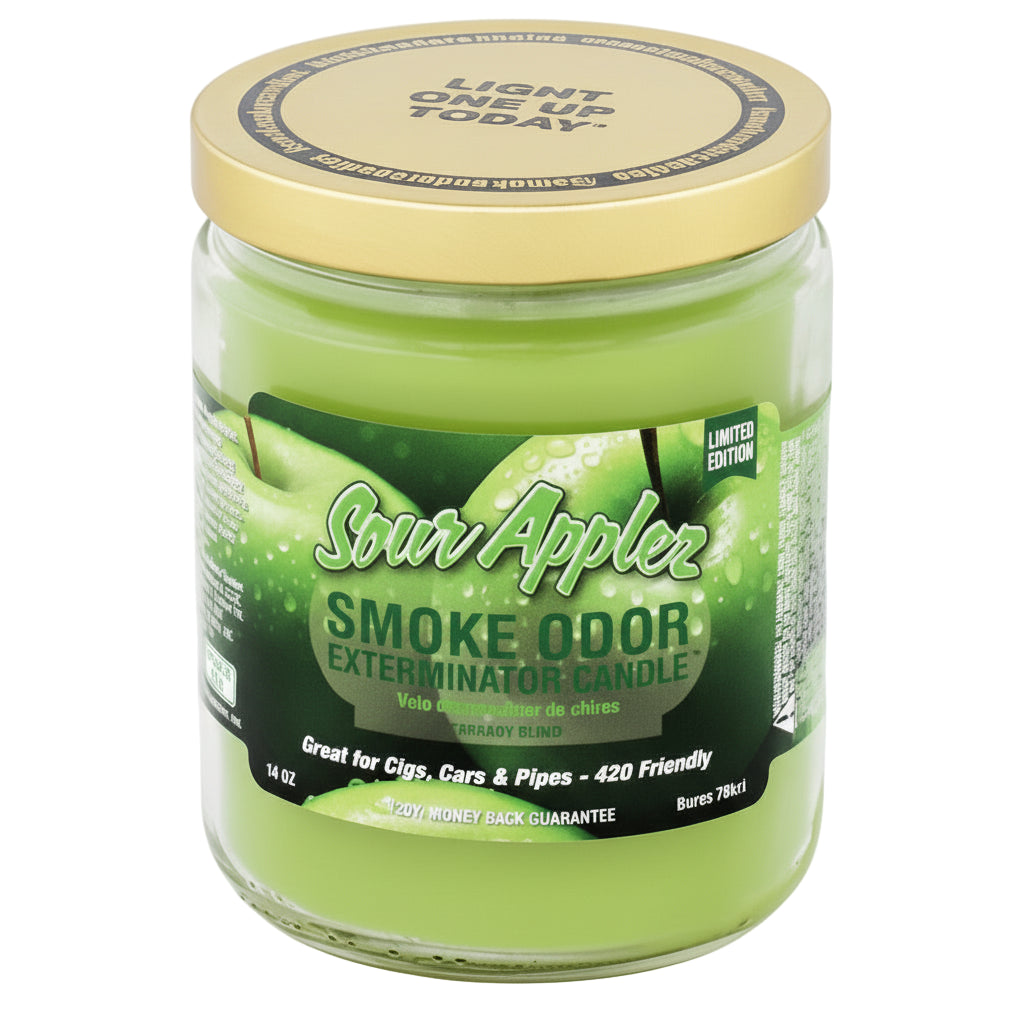 Sour Apple Smoke Odor Exterminator Candle - The Wee Smoke Shop