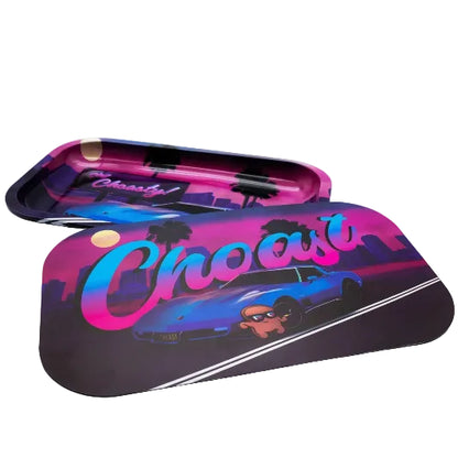 Stay Choast Medium Rolling Tray With Magnetic Lid on white background