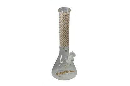 Supreme X LV 14" 9mm Beaker Bong - White - The Wee Smoke Shop