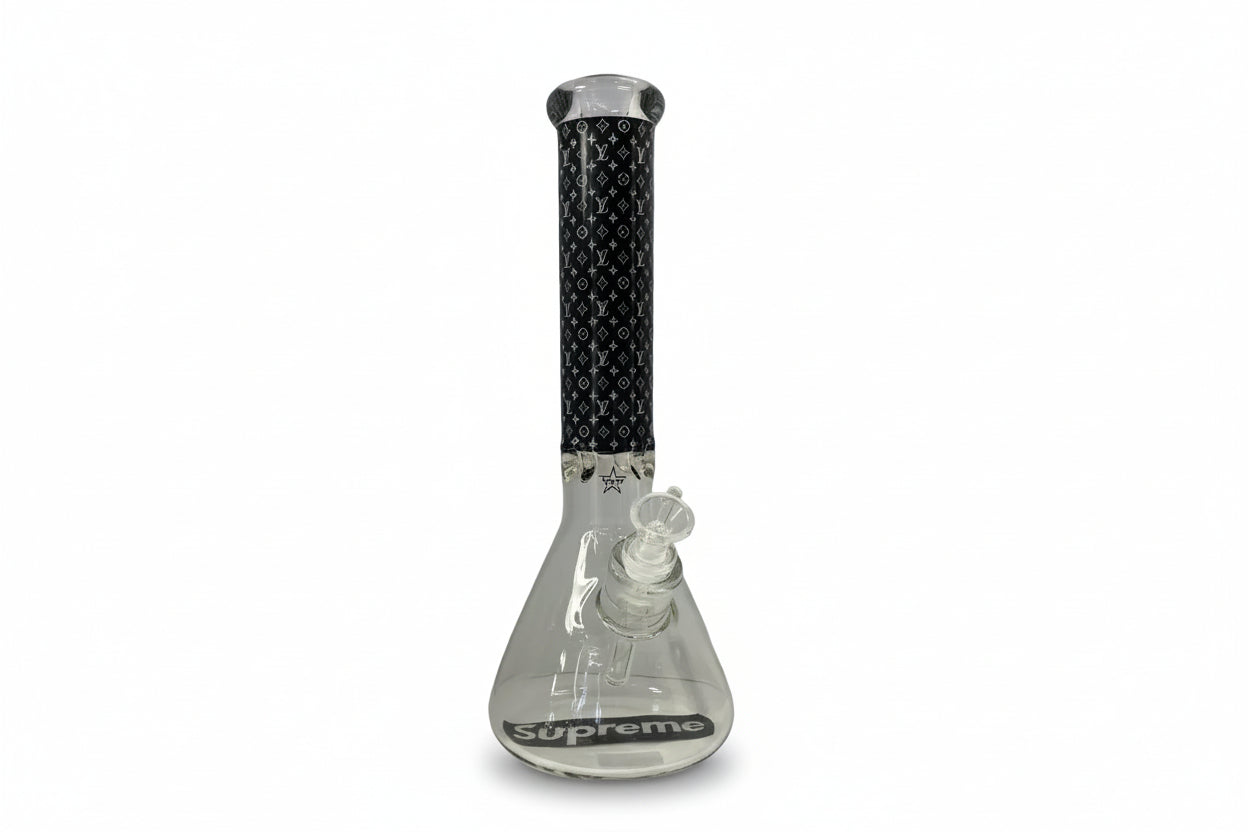 Supreme X LV 14" 9mm Beaker Bong - Black - The Wee Smoke Shop