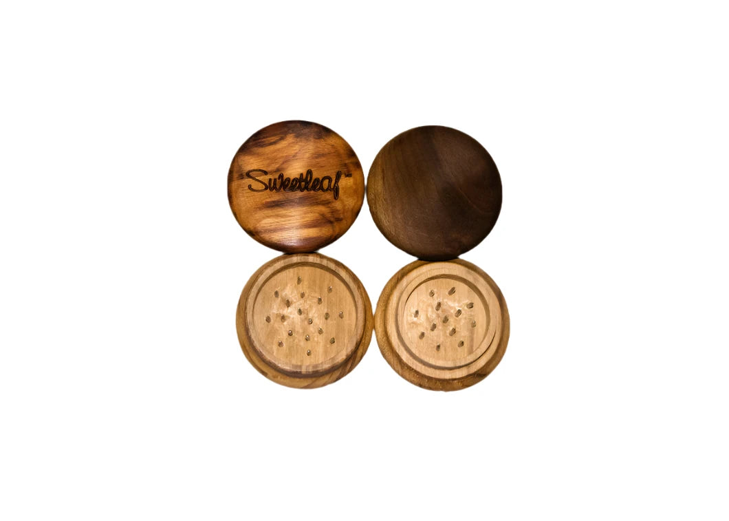 Sweetleaf 2-Part Wooden Grinder (Small) - The Wee Smoke Shop