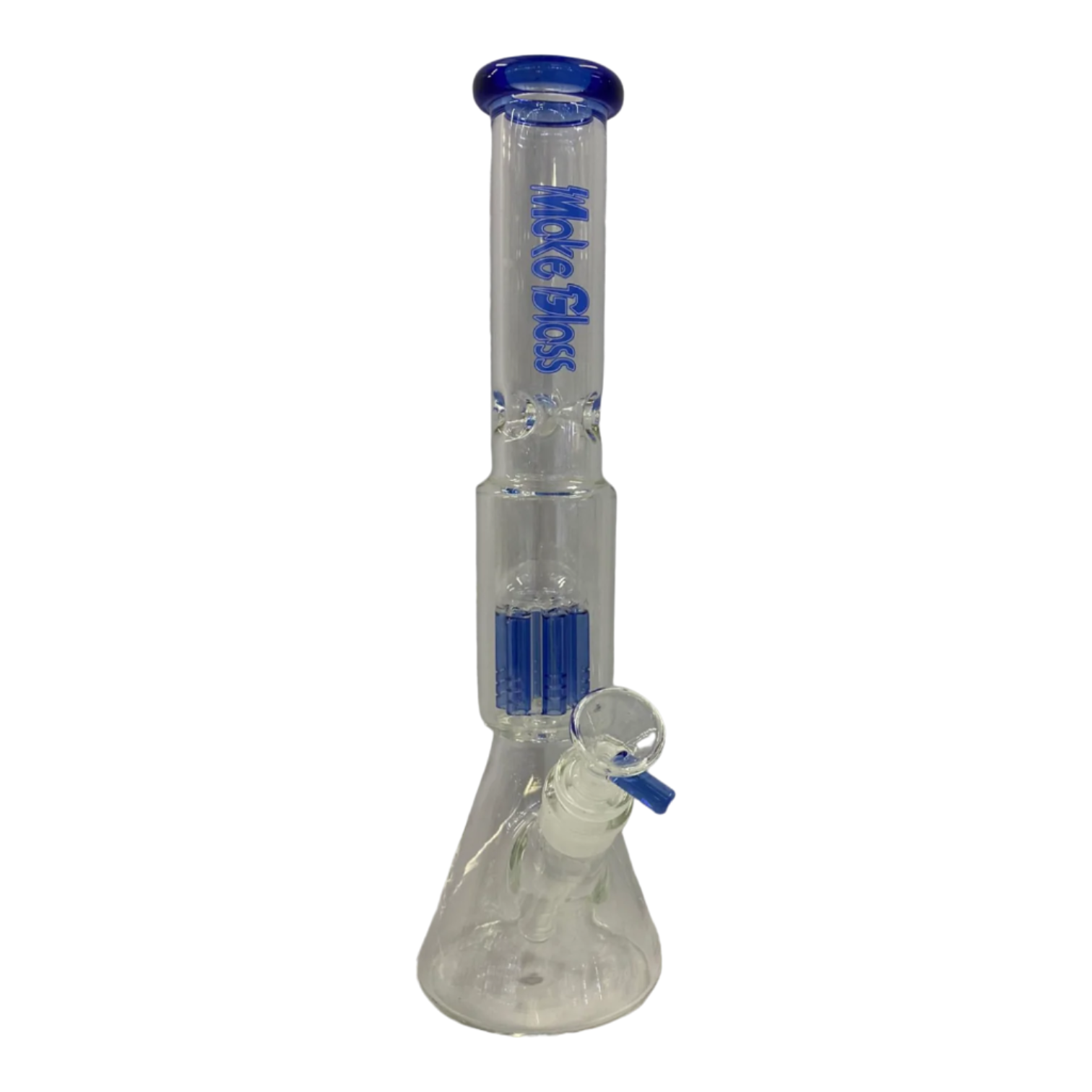 Make Glass 14" Tree Perc Bong-Blue-The Wee Smoke Shop