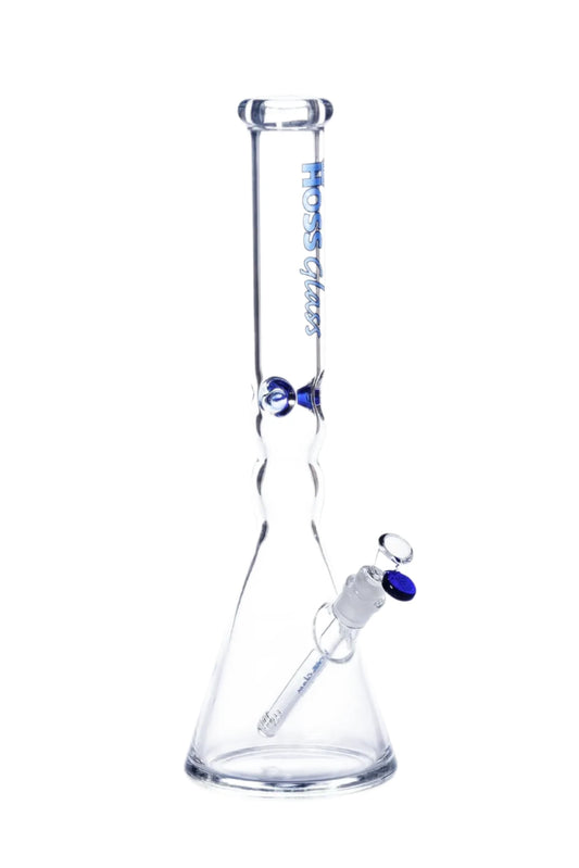 Hoss Blue Glass Bong - 18 inch - The Wee Smoke Shop