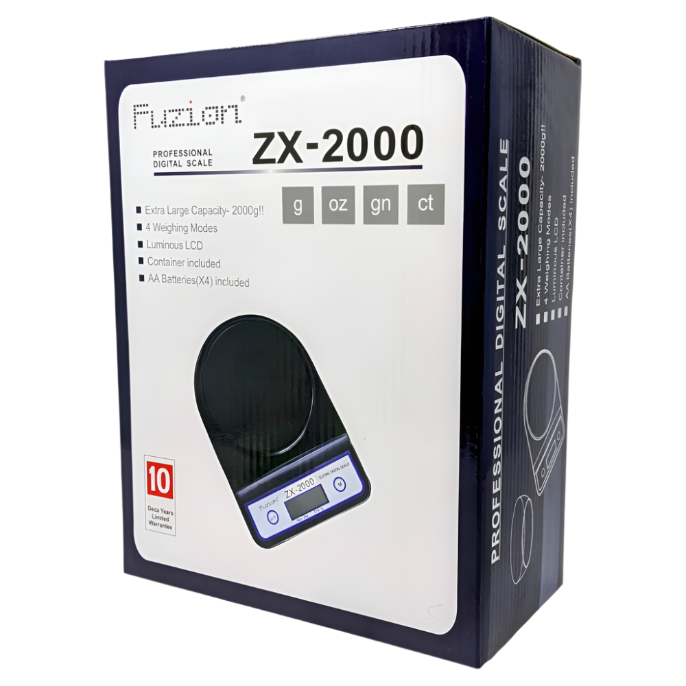 Fuzion Professional Digital Scale 2000g - [ZX-2000] - The Wee Smoke Shop