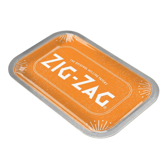 Featuring Zig Zag Orange Medium Rolling Tray On white background