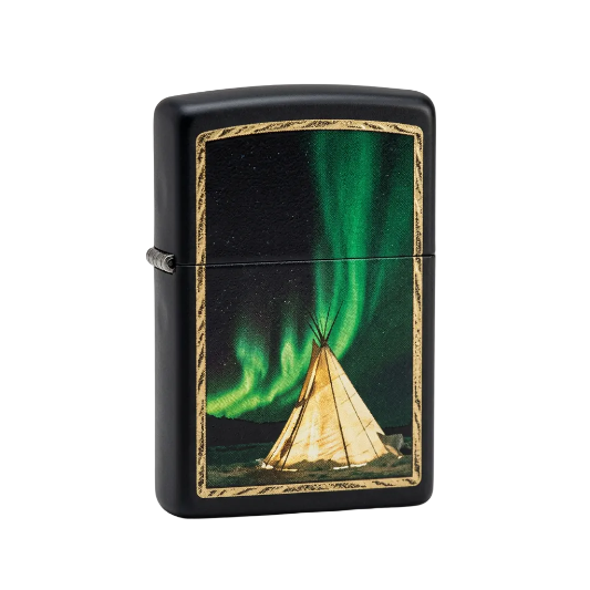 Zippo Aurora Teepee Lighter on white background