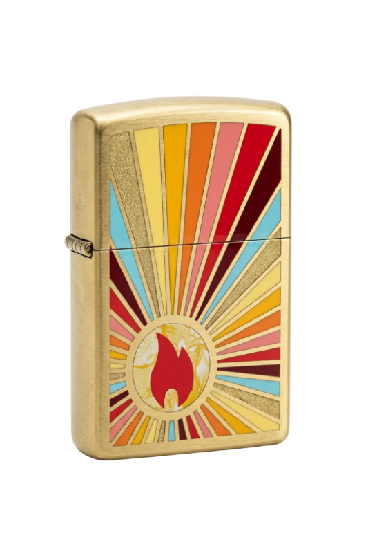 Zippo Colorful Flame Zippo Design On white background