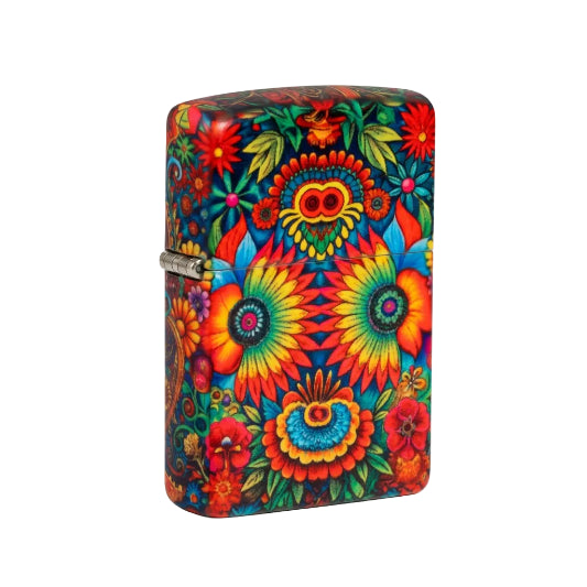 Zippo Colorful Skull On white background